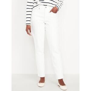 Old Navy Jeans OG Straight Jeans Calla Lily White High Rise WMNS 10 Minimalist